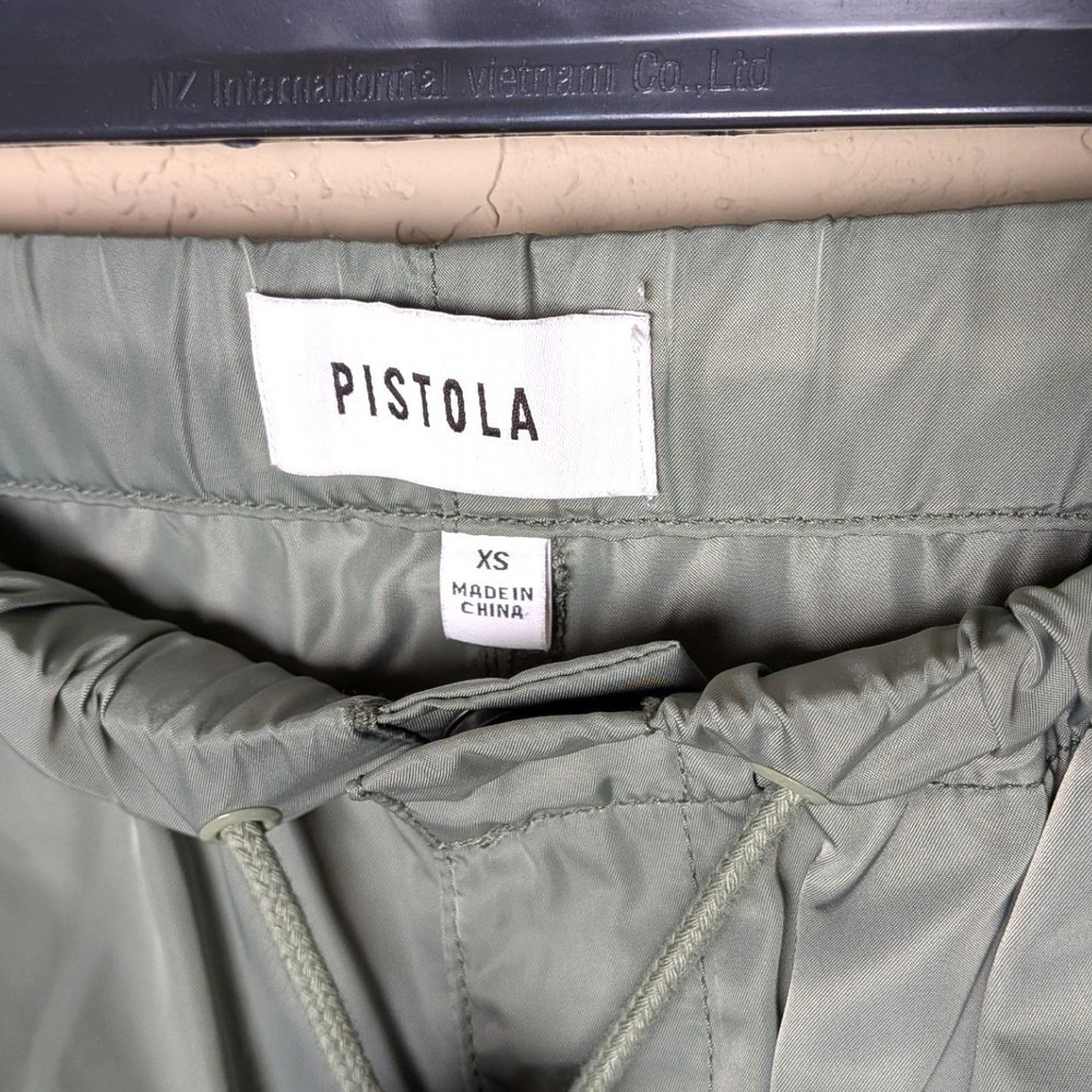 Pistola Cargo Jogger Pants XS Sage Green Drawstring Waist Utility Pockets Street - Picture 3 of 8